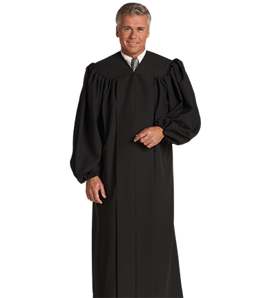 Black Baptismal Robe for Men and Women