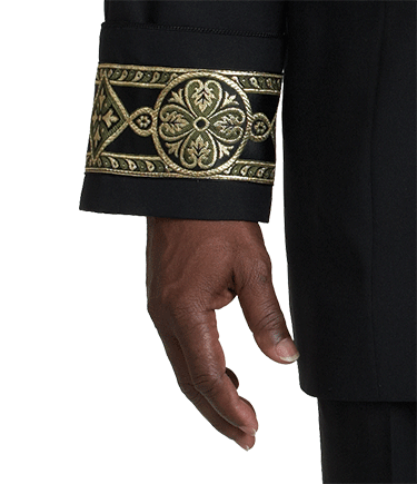 Black Clergy Jackets with Gold Banding