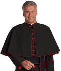 Clergy Shoulder Cape with Scarlet Piping
