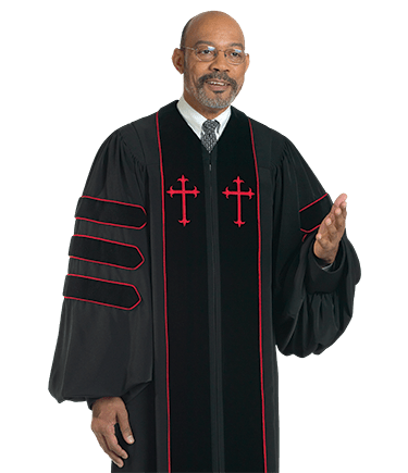 Dr. of Divinity Clergy Robe with Doctoral Bars