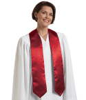 Embroidered Choir Stole - Scarlet