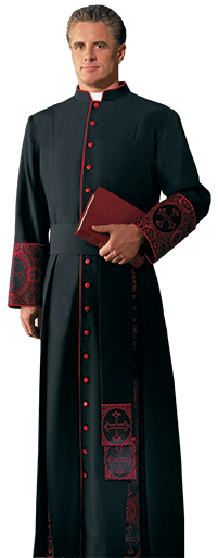 Eminence Black Brocade Bishop Cassock