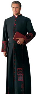 Eminence Black Brocade Bishop Cassock