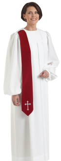 Evangelist womens white clergy robe