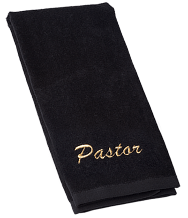 Pastor Hand Towel Black