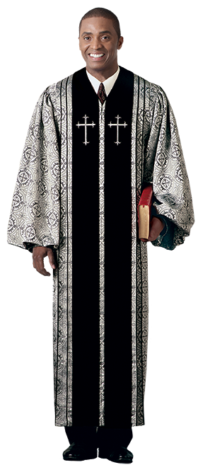 Pulpit Clergy Robe Bishop with Black Trim