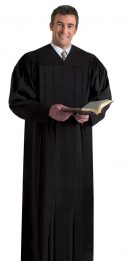 Traditional Black Pulpit Robe for Preaching