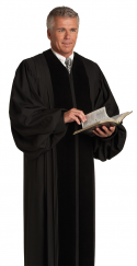 Traditional Clergy Pulpit Robe John Wesley Black