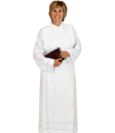 Womens Clergy Alb with Lace Trim