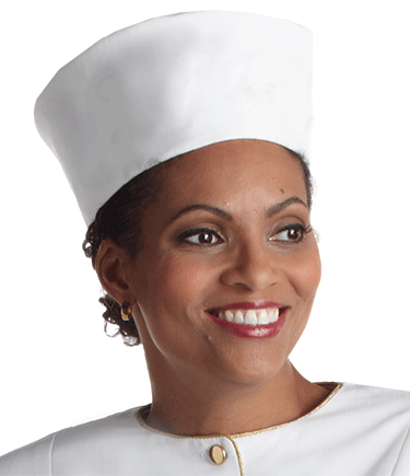 Womens White Clergy Crown Hat