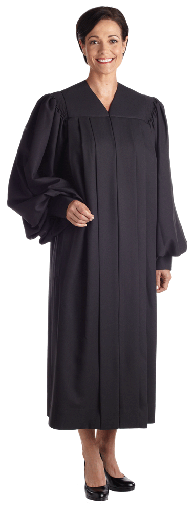 women's black pulpit robe for preaching