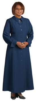 womens navy blue clergy dress