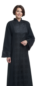 womens tailored preaching dress with brocade