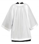 Cotton Blend Clergy Surplice with Round Neck