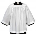 Cotton Blend Clergy Surplice with Square Neck