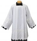 Easy Care Clergy Surplice with Embroidered Crosses