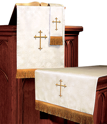 Church Altar Parament Set Ivory Brocade