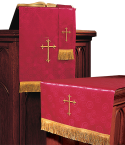 Church Altar Parament Set Red Brocade