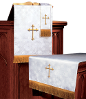 Church Altar Parament Set White Brocade