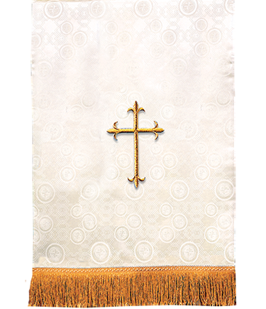 Church Lectern Pulpit Scarf Ivory Brocade