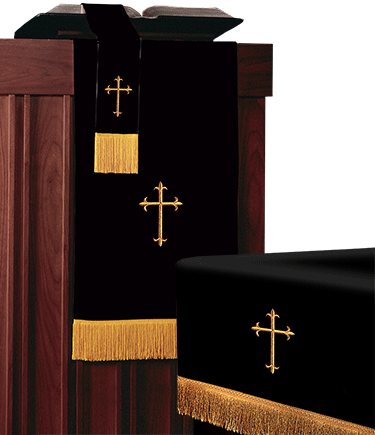 Reversible Church Altar Parament Set Black White