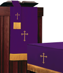 Reversible Church Altar Parament Set Green Purple Light weight