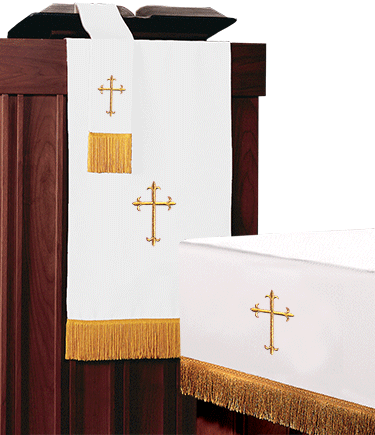Reversible Church Altar Parament Set White Black