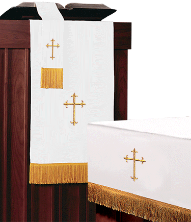 Reversible Church Altar Parament Set White Red Lightweight