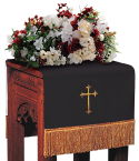 Reversible Church Flower Stand Cover Black to White