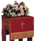 Reversible Church Flower Stand Cover Red to White