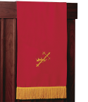 Reversible Church Lectern Pulpit Red to White Cross and Crown