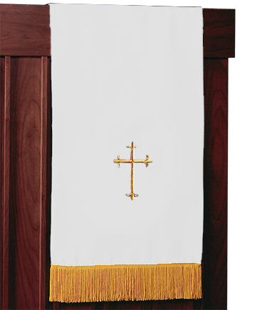 Reversible Church Lectern Pulpit Scarf White to Black