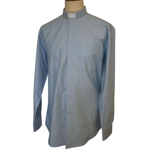 Light Blue Oxford Men’s Clergy Shirt
