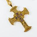 Antique Design Amethyst Pectoral Clergy Cross with Chain
