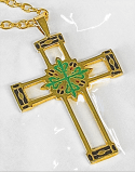 Handmade Clergy Cross Inlaid Cross with Chain