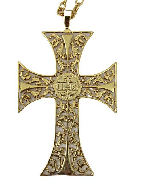 Antique Design Pectoral Clergy Cross with Chain