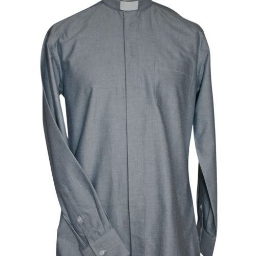Dark Blue Oxford Men's Clergy Shirt