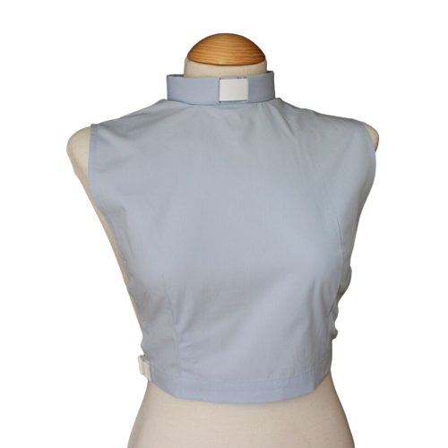 Women’s Clergy Blouse Shirt Front – Light Blue