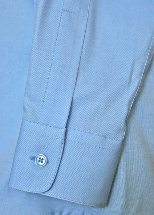 Women's Cotton Tab Collar Long Sleeve Clergy Blouse -Sky Blue