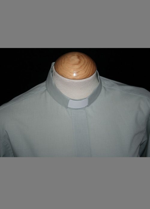 Womens Cotton Clergy Shirt Light Grey