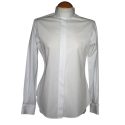 Womens White Tab Collar Clergy Blouse