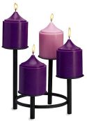 4" Purple Advent Candles