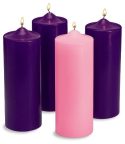6" Purple Advent Candles