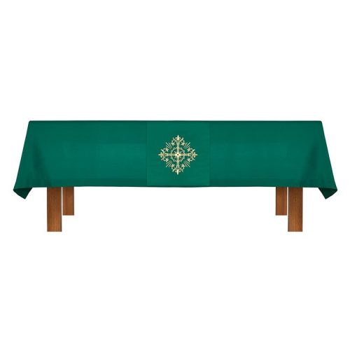 Altar Frontal and Holy Trinity Cross Green  Overlay Cloth