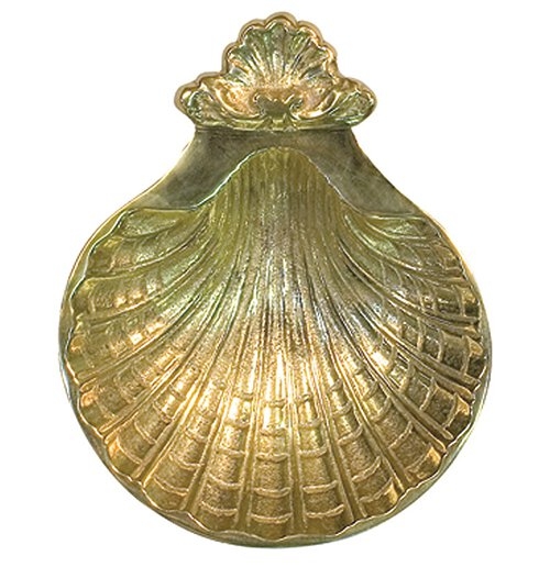 Antique Brass Baptismal Shell