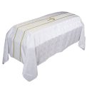 Avignon Collection White Funeral Pall with Cross Embroidery 6" W x 10" L