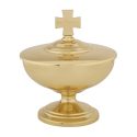Baptismal Bowl with Cross Cover Round Base