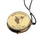7-Host Communion Pyx Body of Christ with Cord Pkg of 3
