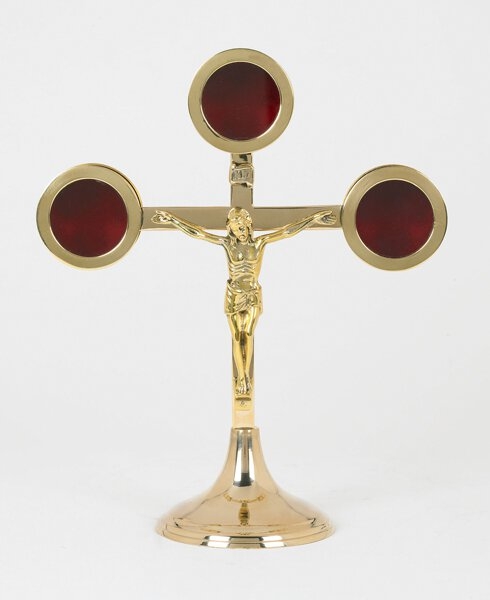 Brass Crucifix Reliquary