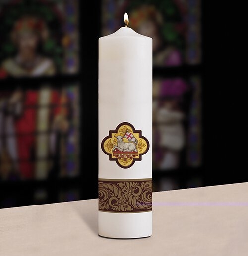 Christ Candle-Agnus Dei 4pk